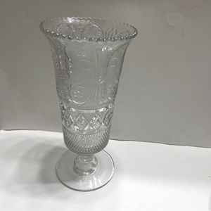 Duncan and Miller Sandwich Clear Glass Vase